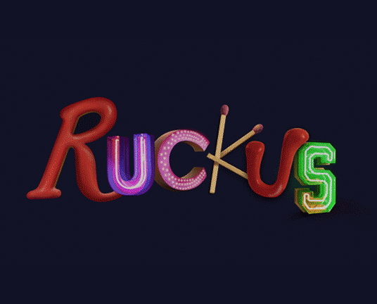 Name and Identity for Ruckus, an energy drink