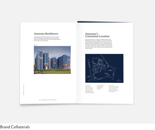 Leaflet design for Amarana Residences by Salarpuria Sattva Group.