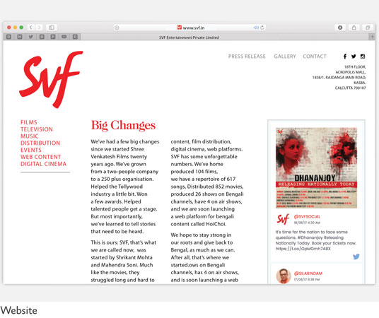 Website Design for SVF